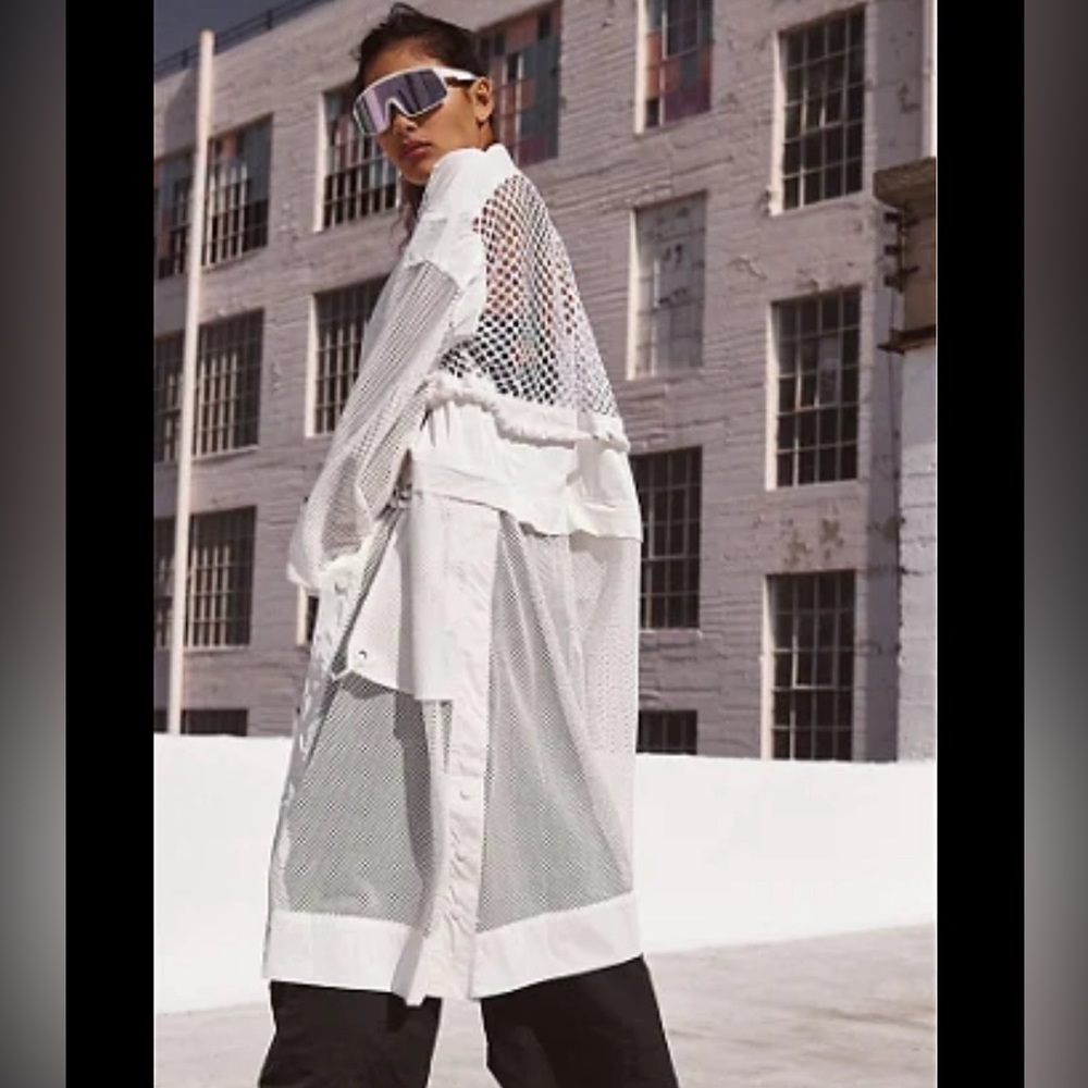 Free People Under The Sea Mesh Maxi Parka white small - Picture 4 of 12